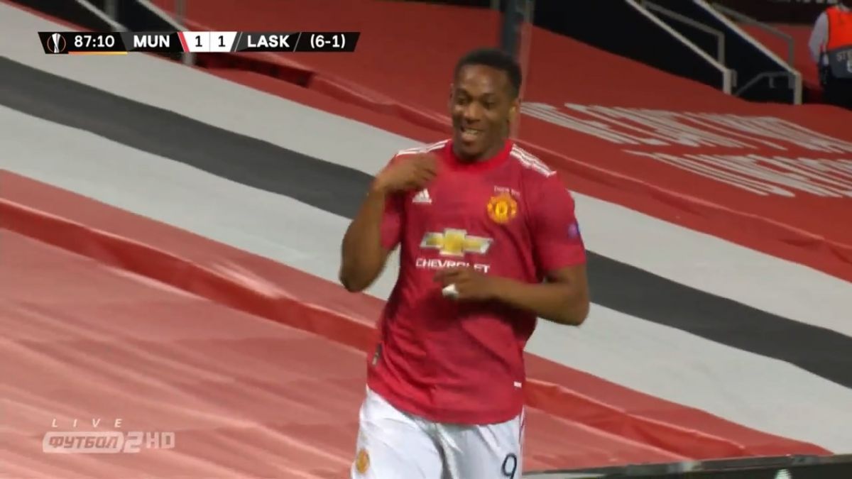 گل دوم منچستر یونایتد به لاسک لینز (مارسیال)