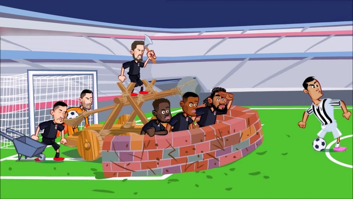 انیمیشن طنز بازی یوونتوس 2-1 لیون (حذف یوونتوس)