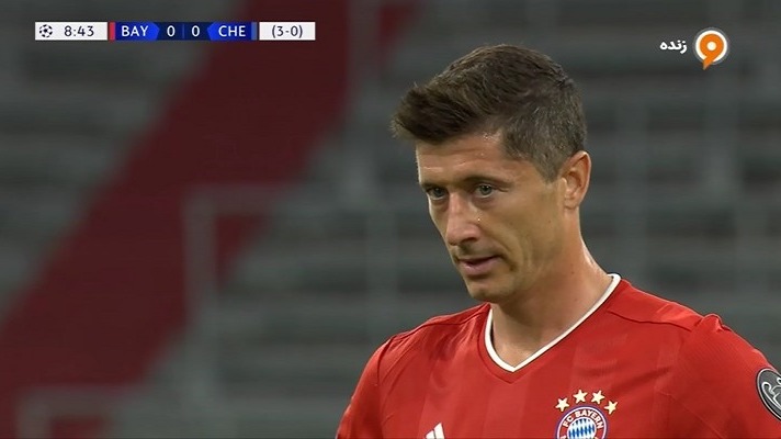 گل اول بایرن مونیخ به چلسی (لواندوفسکی - پنالتی)