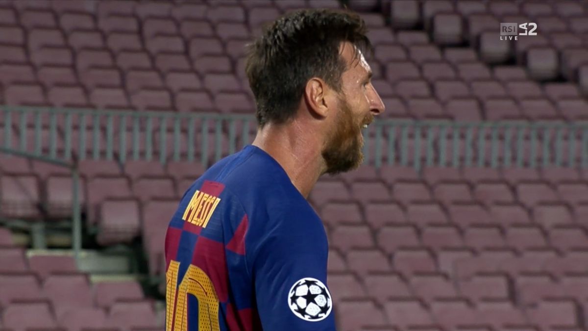 گل دوم بارسلونا به ناپولی (لیونل مسی)