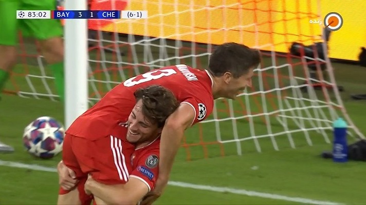 گل چهارم بایرن مونیخ به چلسی (دبل لواندوفسکی)