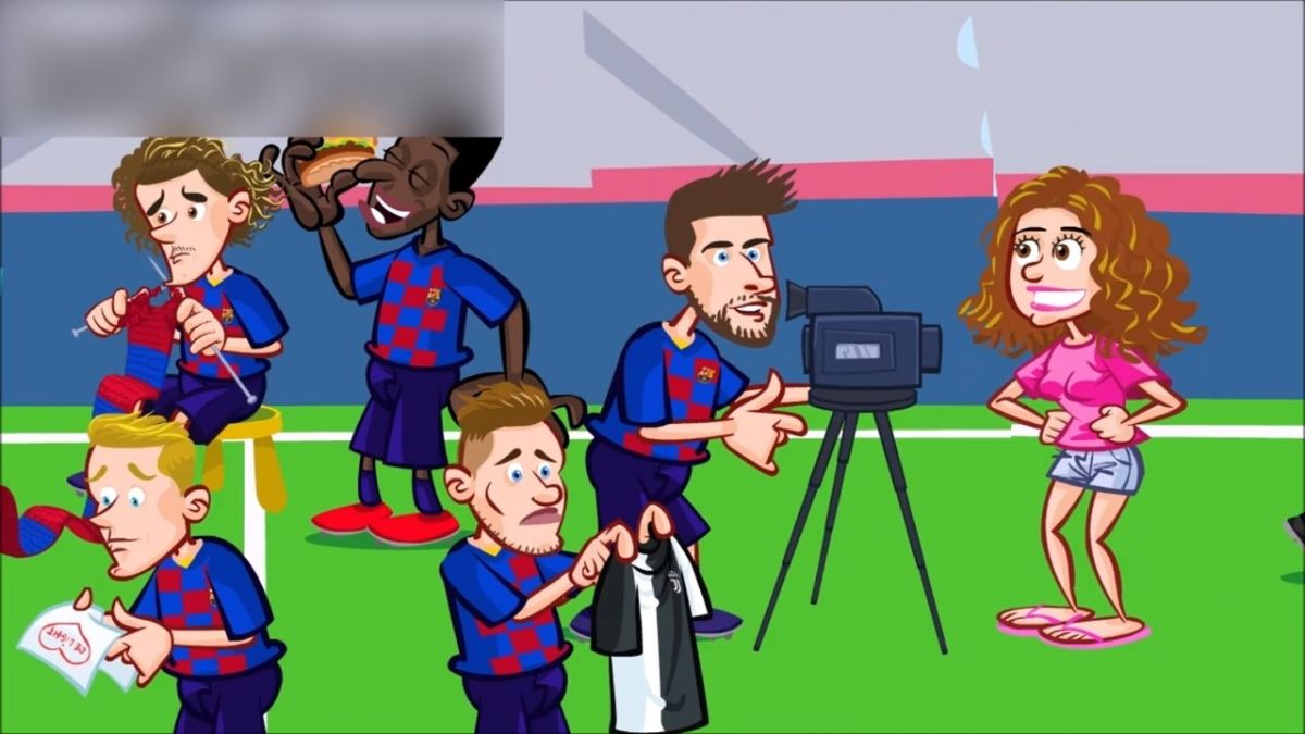 انیمیشن طنز بازی بارسلونا 3-1 ناپولی