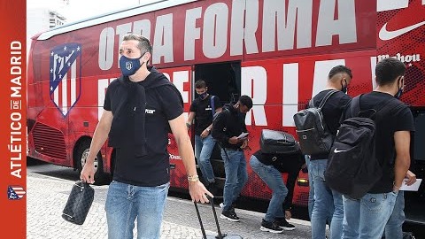 حواشی حضور اتلتیکو مادرید در لیسبون و رونمایی از اتوبوس باشگاه برای ادامه لیگ قهرمانان در پرتغال
