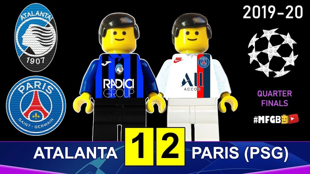 شبیه سازی بازی پاری سن ژرمن 2-1 آتالانتا با عروسک لگو