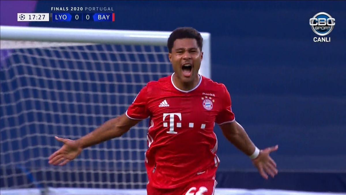 گل اول بایرن مونیخ به لیون (سرژ گنبری)