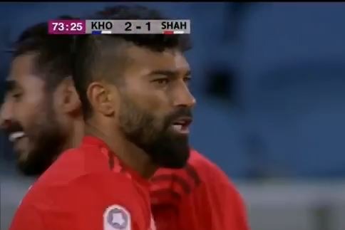 دبل رامین رضاییان در بازی الشحانیه 2-2 الخور