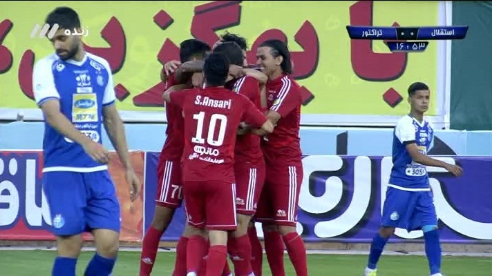 گل اول تراکتور به استقلال (محمدرضا خانزاده)