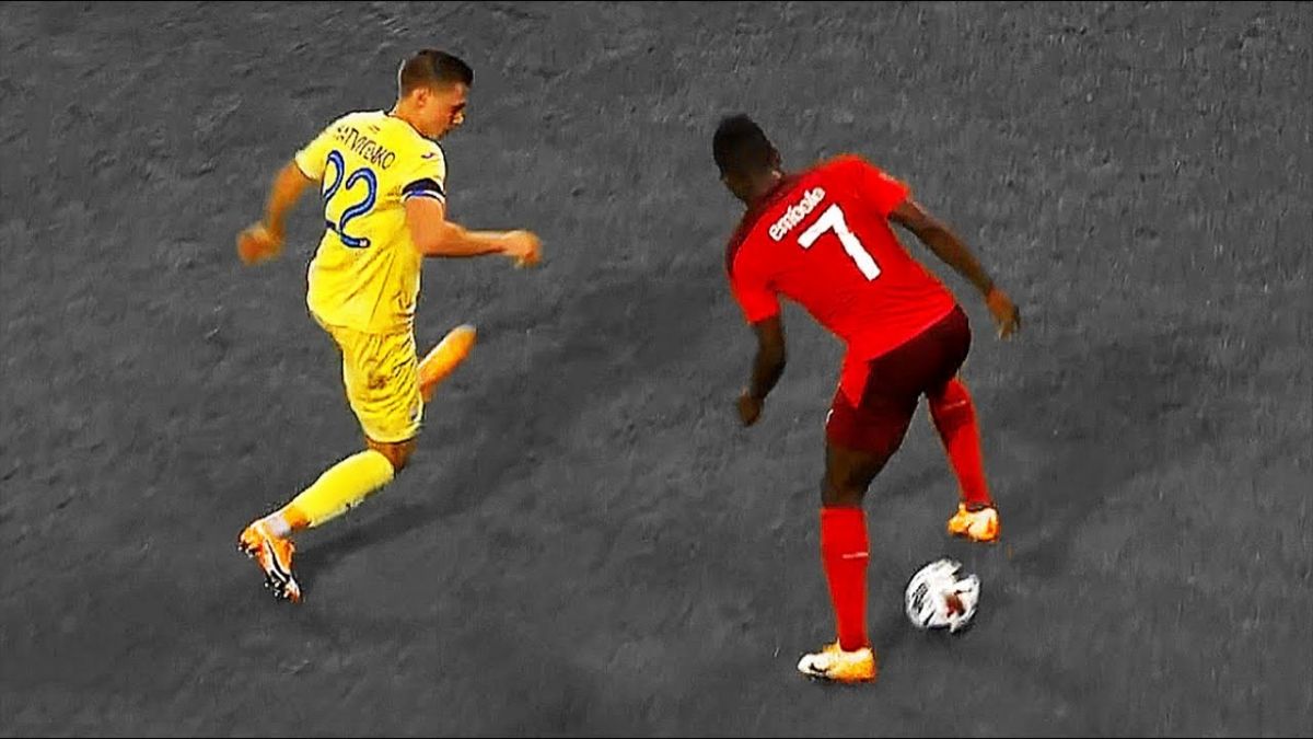 حرکات تکنیکی بازیکنان در بازی اوکراین 2-1 سوئیس