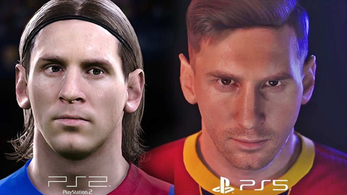 تغییرات ظاهری لیونل مسی از Pes 2008 تا Pes 2022