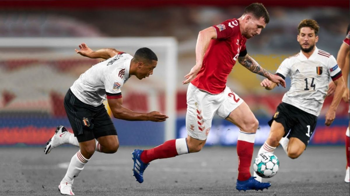 حرکات تکنیکی بازیکنان در بازی دانمارک 0-2 بلژیک