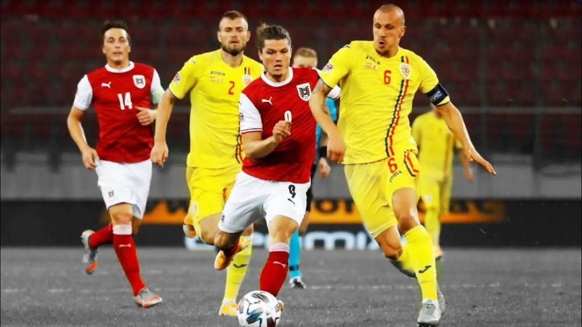 حرکات تکنیکی بازیکنان در بازی اتریش 2-3 رومانی