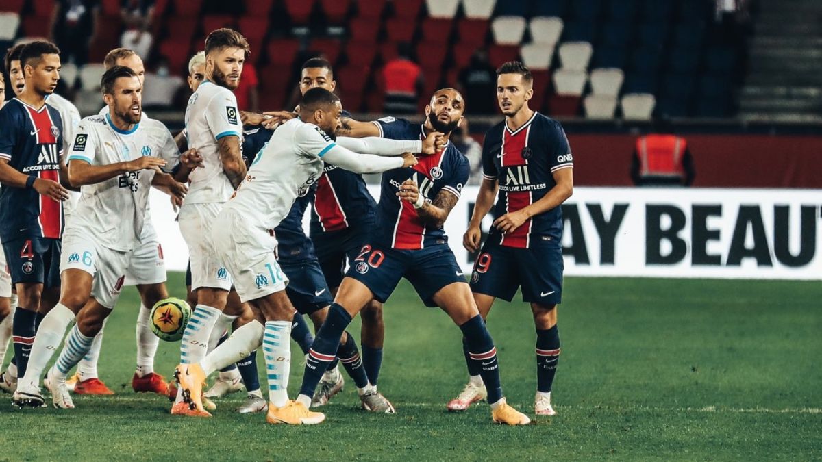 5 اخراجی در دقایق پایانی دیدار پاری سن ژرمن و مارسی