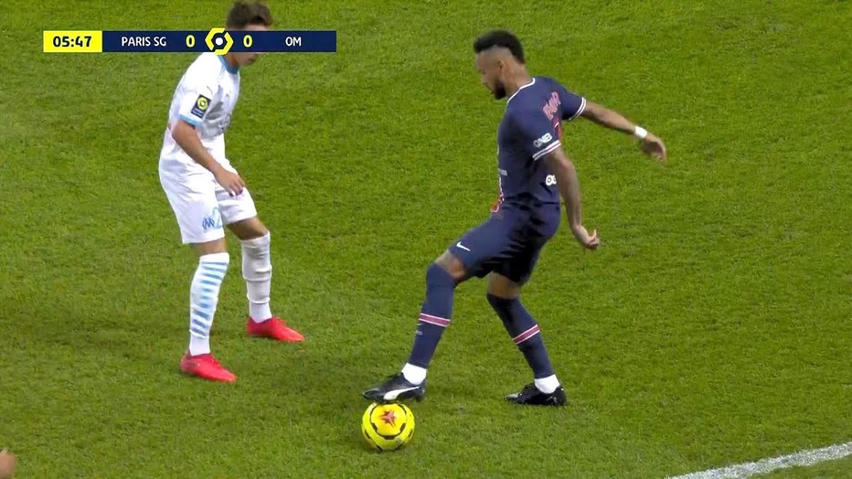 عملکرد نیمار در بازی پاری سن ژرمن 0-1 مارسی