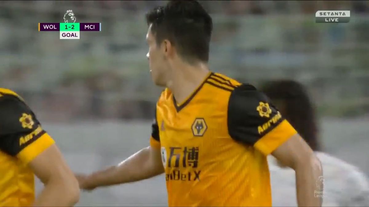 گل اول ولورهمپتون به منچستر سیتی (خیمنز)