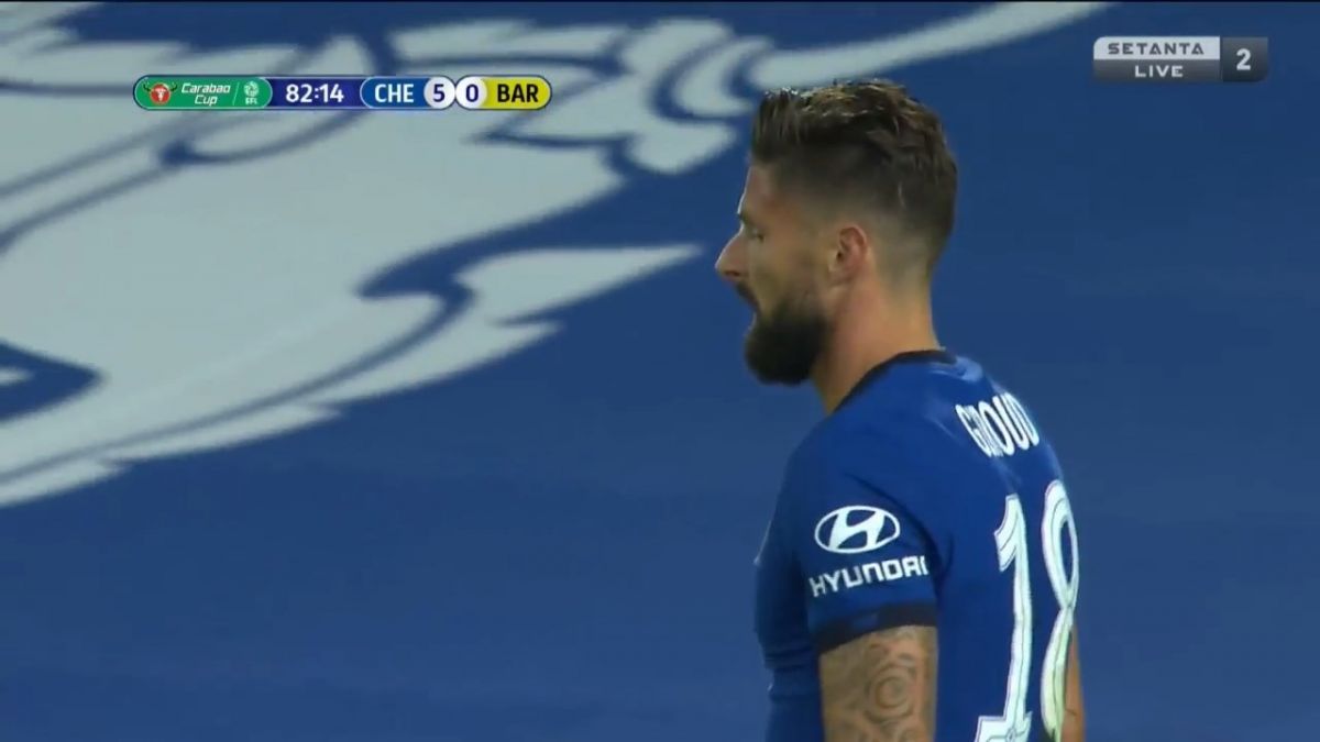 گل ششم چلسی به بارنزلی (اولیویه ژیرو)