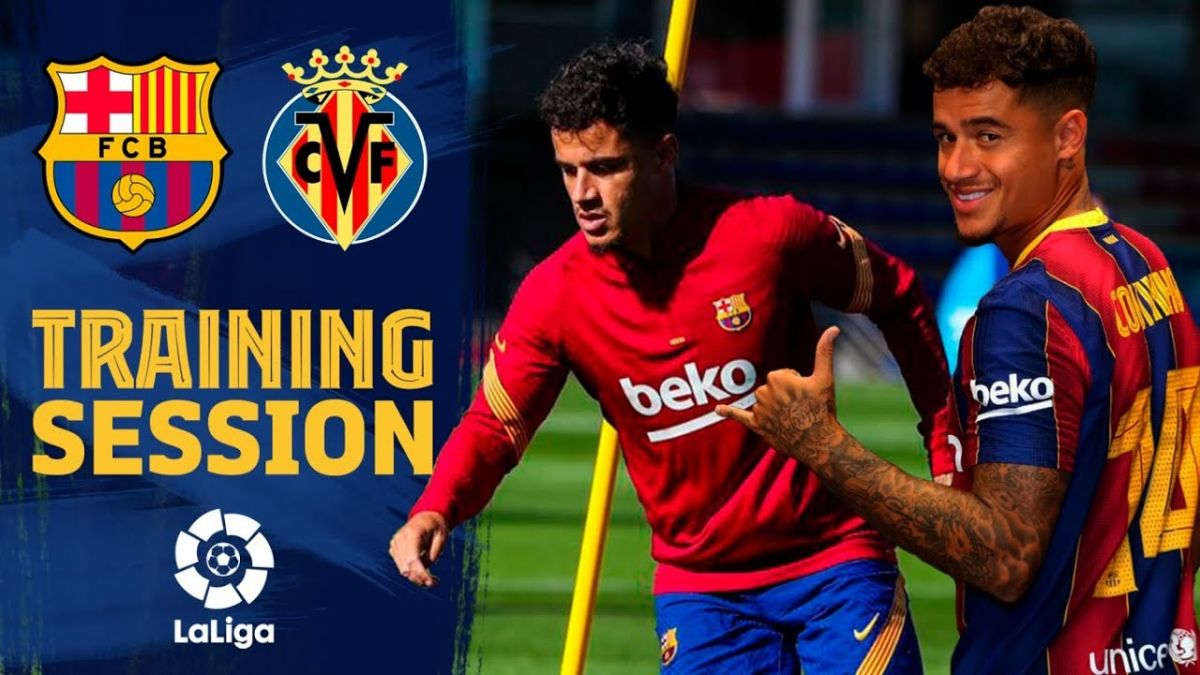 تمرین بارسلونا برای تقابل با ویارئال و رونمایی از شماره پیراهن کوتینیو