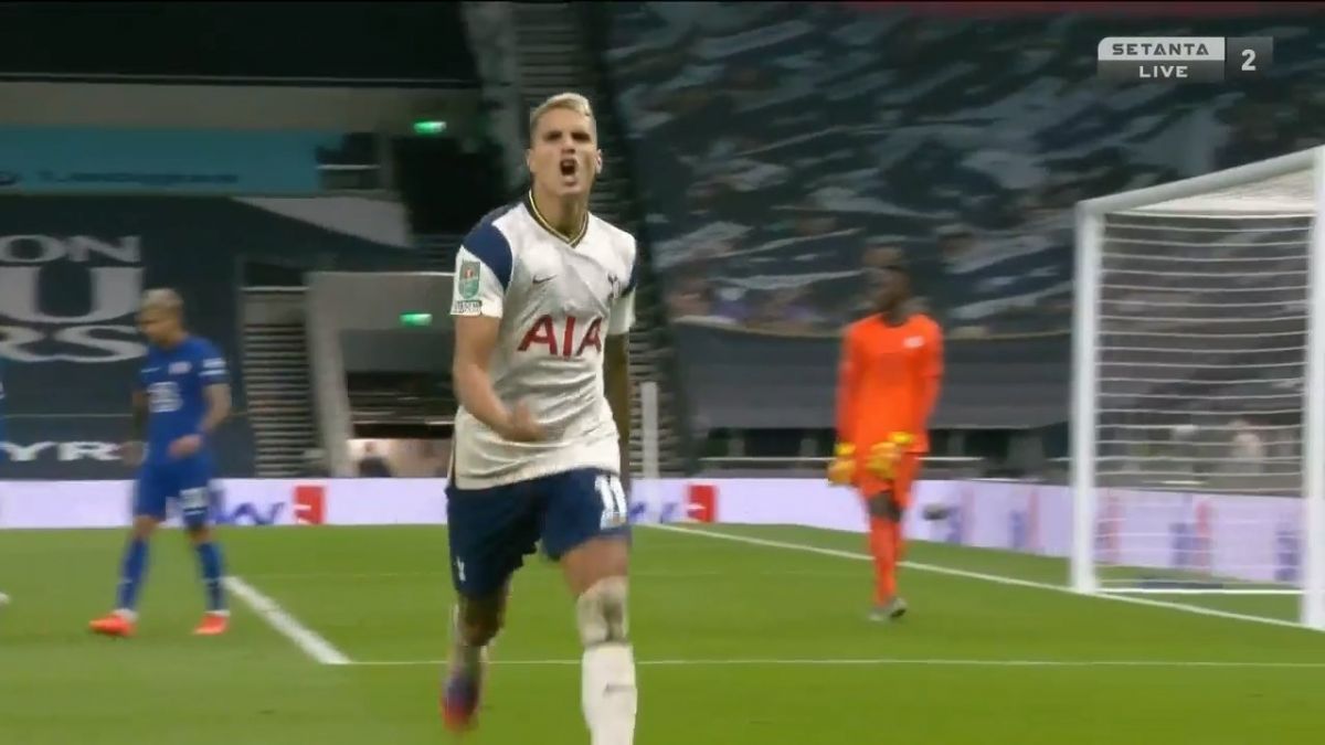 گل اول تاتنهام به چلسی (اریک لاملا)