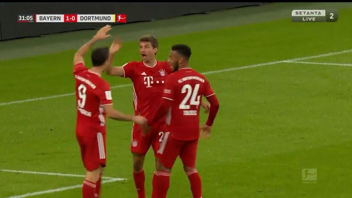 گل دوم بایرن مونیخ به دورتموند (مولر)