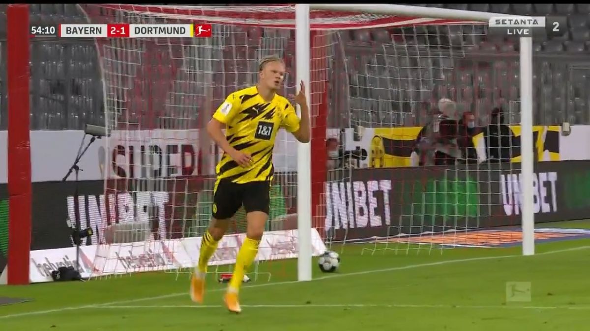 گل دوم دورتموند به بایرن مونیخ (هالند)
