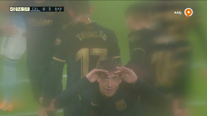گل سوم بارسلونا به سلتاویگو (سرخی روبرتو)