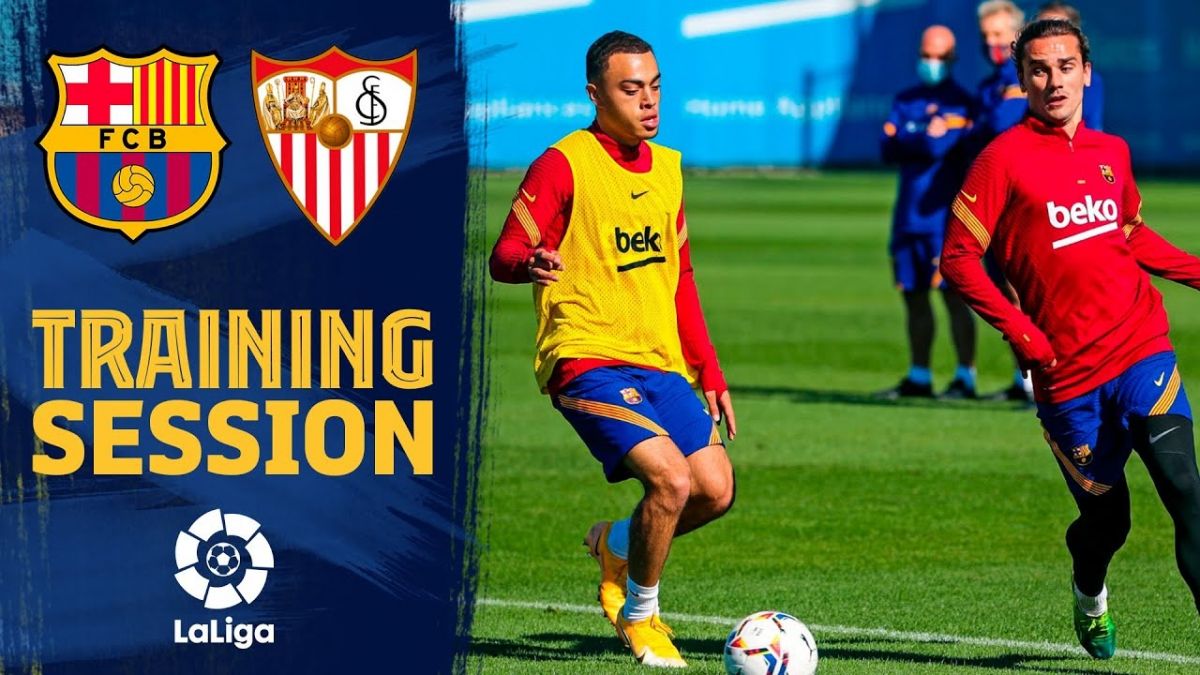 آخرین تمرین بارسلونا برای تقابل با سویا