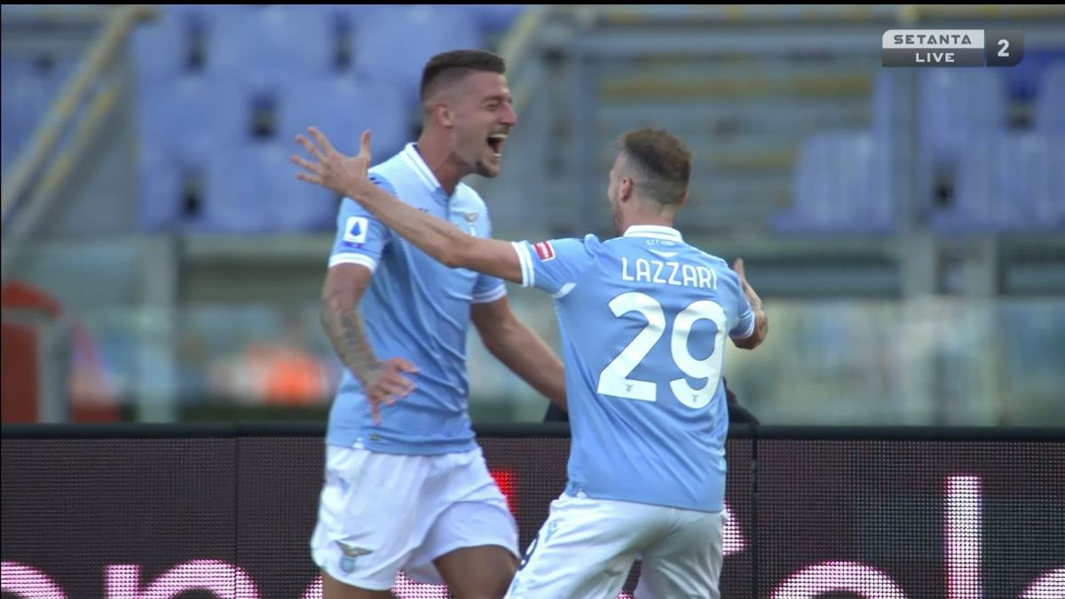 گل اول لاتزیو به اینتر (میلینکوویچ ساویچ)