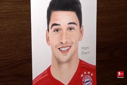 نقاشی چهره مارک ورکا بازیکن جدید بایرن مونیخ