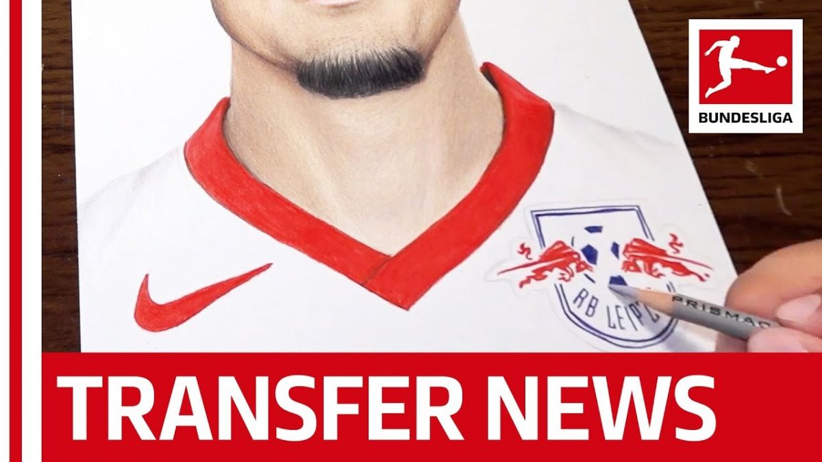 نقاشی چهره جاستین کلایورت بازیکن جدید آربی لایپزیش