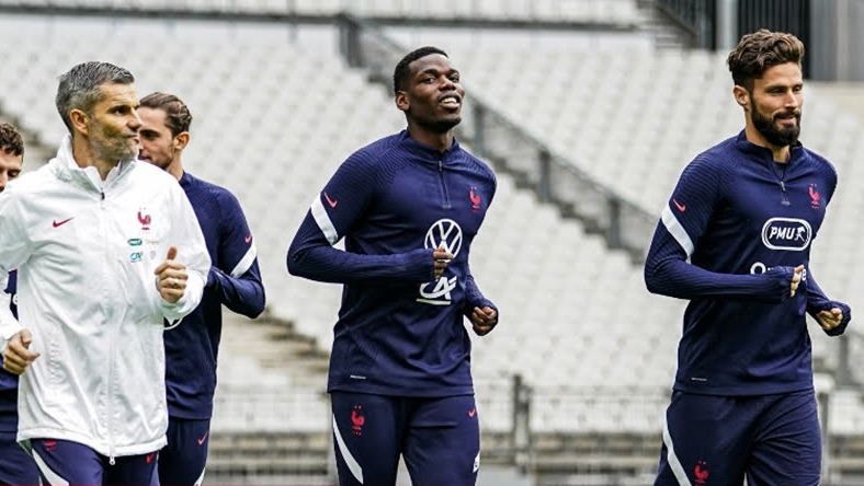 تمرین تیم ملی فرانسه برای بازی فردا مقابل کرواسی