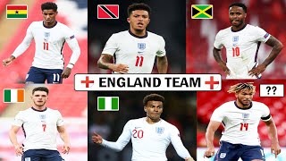 بازیکنان تیم ملی انگلیس اهل کدام کشورها هستند؟
