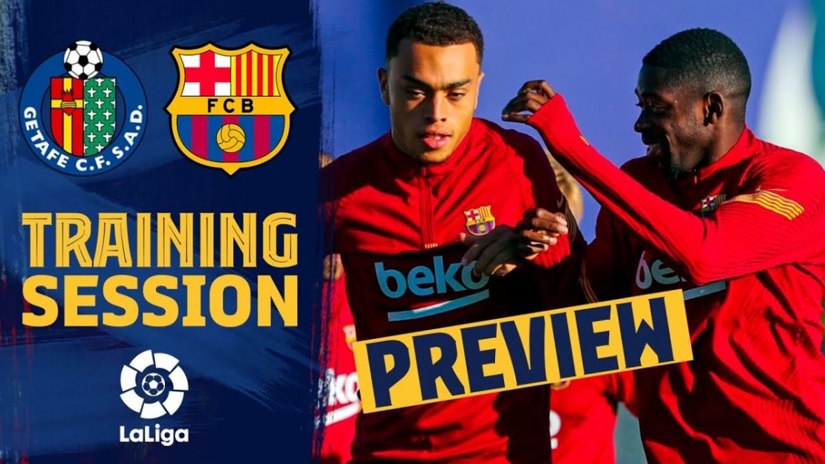 آخرین تمرین بارسلونا پیش از تقابل با ختافه