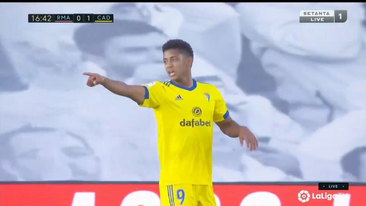 گل اول کادیز به رئال مادرید (لوزانو)