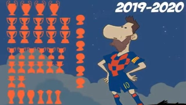 انیمیشن / افتخارات مسی به بهانه شانزدهمین سال حضور در بارسلونا