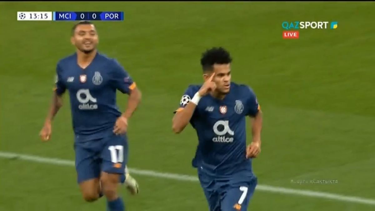 گل اول پورتو به منچسترسیتی (دیاز)