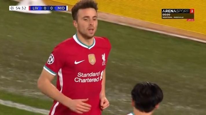 گل اول لیورپول به میدتیلند (دیگو ژوتا)