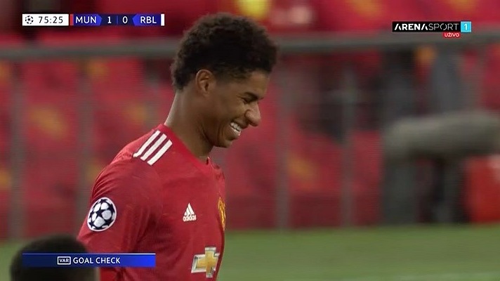 گل دوم منچستر یونایتد به آربی لایپزیش (رشفورد)