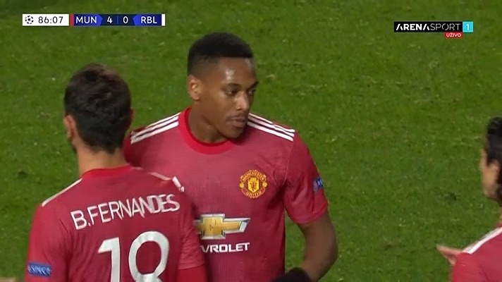 گل چهارم منچستر یونایتد به آربی لایپزیش (مارسیال - پنالتی)