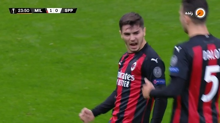 گل اول میلان به اسپارتا پراگ (براهیم دیاز)