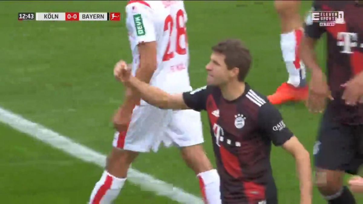 گل اول بایرن مونیخ به کلن ( توماس مولر - پنالتی)