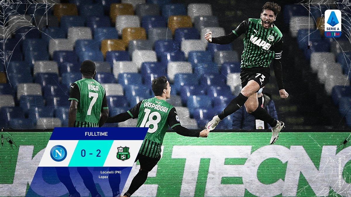 خلاصه بازی ناپولی 0-2 ساسولو