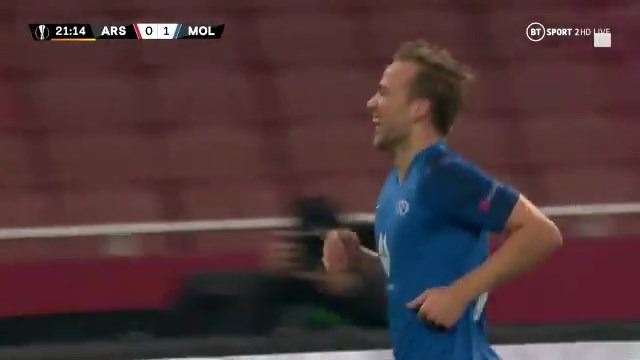 گل اول مولده به آرسنال (ضربه زیبای الینگسن)