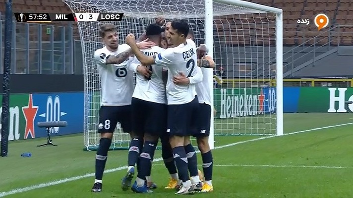 گل سوم لیل به میلان (هت تریک یازیچی)