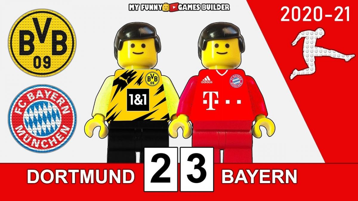 شبیه سازی بازی دورتموند 2-3 بایرن مونیخ با عروسک لگو