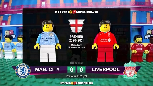 شبیه سازی بازی لیورپول 1-1 منچستر سیتی با عروسک لگو
