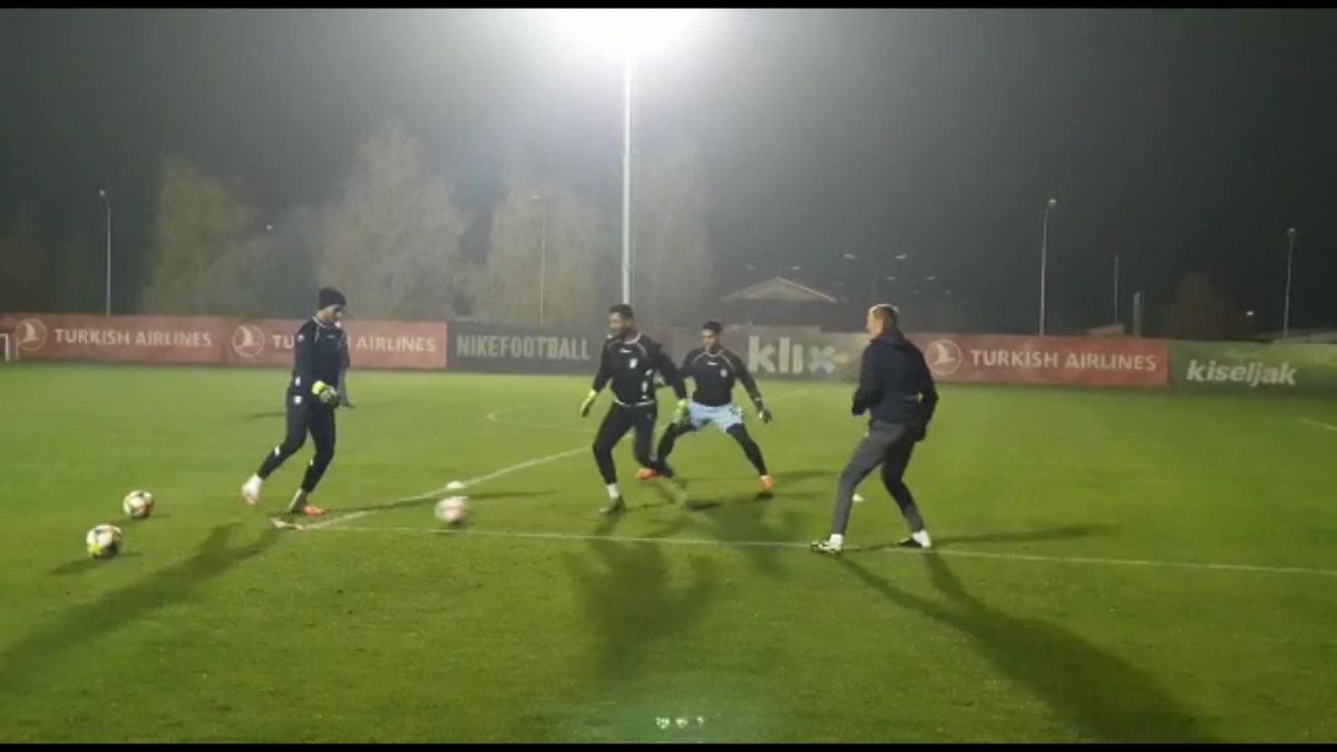 لحظاتی از تمرین سه شنبه شب ملی پوشان در سارایوو