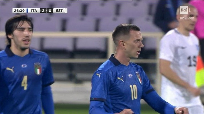 گل دوم ایتالیا به استونی (برناردسکی)