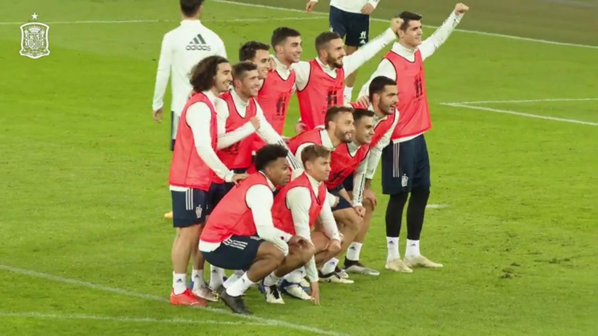 جشنواره گل در تمرین تیم ملی اسپانیا