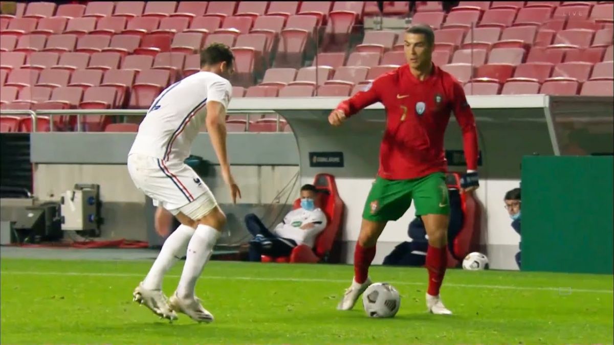 عملکرد رونالدو در بازی پرتغال 0-1 فرانسه