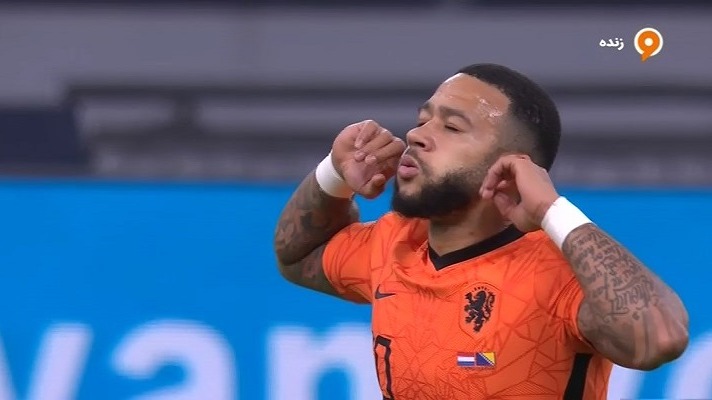 گل سوم هلند به بوسنی (ممفیس دیپای)