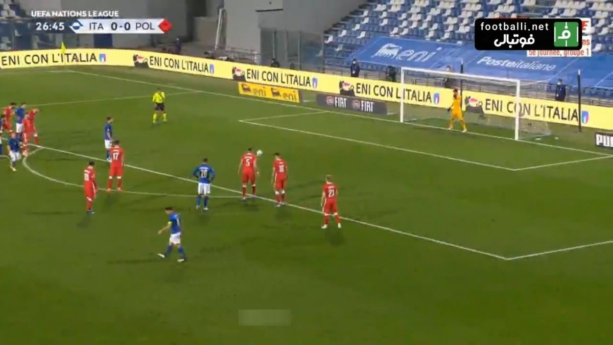 گل اول ایتالیا به لهستان (جورجینیو - پنالتی)